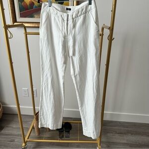 J.Crew white linen pants Low rise | Size 24